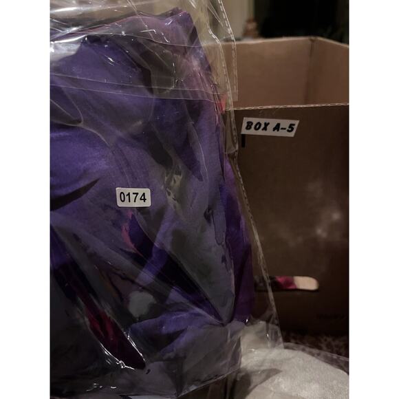 Diane Von Furstenberg Silk Spandex Dress Sz 8 Red Pink Purple Artsy Cocktail - Picture 9 of 9